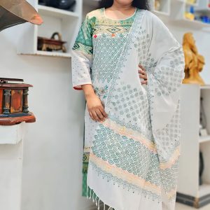 Stitched Cotton Embroidery Work 3 pcs. Size 42/44/46)