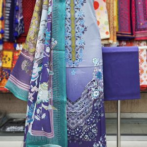 Unstitched Cotton Lawn 3 pcs