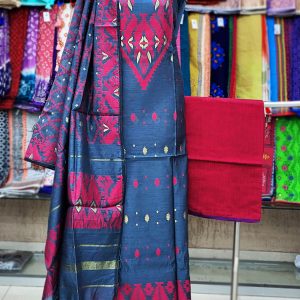 Unstitched Jamdani Print Coton 3 pcs