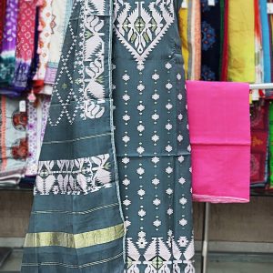 Unstitched Jamdani Print Coton 3 pcs