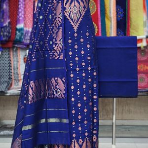 Unstitched Jamdani Print Coton 3 pcs