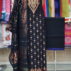 Unstitched Jamdani Print Cotton 3 pcs.15 % off