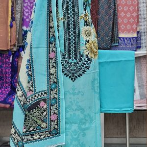 Unstitched Coton Lawn  3 pcs