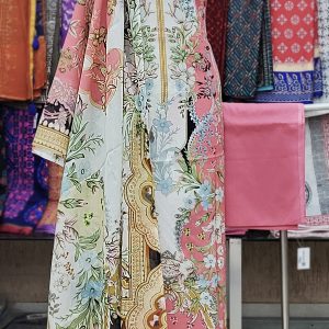 Unstitched Coton Lawn  3 pcs