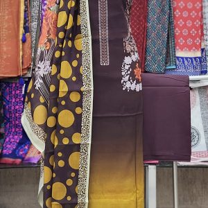 Unstitched Coton Lawn  3 pcs