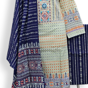 Stitched Cotton Embroidery Work 3 pcs. (Size 44) 30 % off