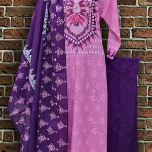 Stitched Cotton Embroidery Work 3 pcs(Size 34/36/38/44)30 % off