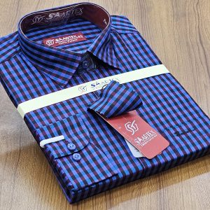 Men’s Full Sleeve Cotton Shirt (Shoulder Size : 19 Neck Size : 16.5) Made in Bangladesh.20 % off