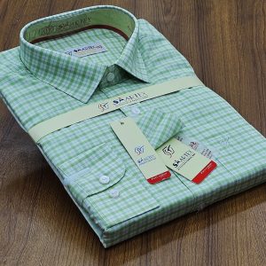 Men’s Full Sleeve Cotton Shirt (Shoulder Size : 18) Neck Size : 15.5) Made in Bangladesh. 20 % off