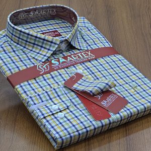 Men’s Full Sleeve Cotton Shirt (Shoulder Size : 18) Neck Size : 15.5) Made in Bangladesh.