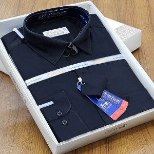 Men’s Full Sleeve Cotton Box Shirt (Shoulder Size : 18) Neck Size : 15.5) Made in Bangladesh