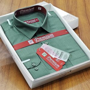 Men’s Full Sleeve Cotton Box Shirt (Shoulder Size : 18) Neck Size : 15.5) Made in Bangladesh