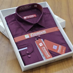 Men’s Full Sleeve Cotton Box Shirt (Shoulder Size : 18) Neck Size : 15.5) Made in Bangladesh