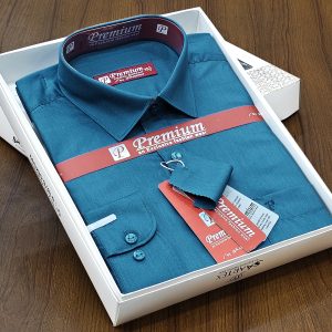 Men’s Full Sleeve Cotton Box Shirt (Shoulder Size : 18) Neck Size : 15.5) Made in Bangladesh