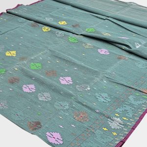 Handloom Jamdani Saree (Count 80) with Blouse pcs