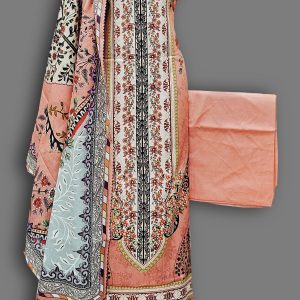 Unstitched Cotton Lawn 3 pcs .10 % Off
