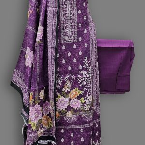 Unstitched Cotton Lawn 3 pcs .10 % off