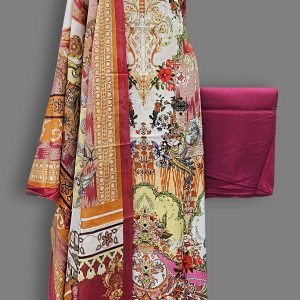 Unstitched Cotton Lawn 3 pcs