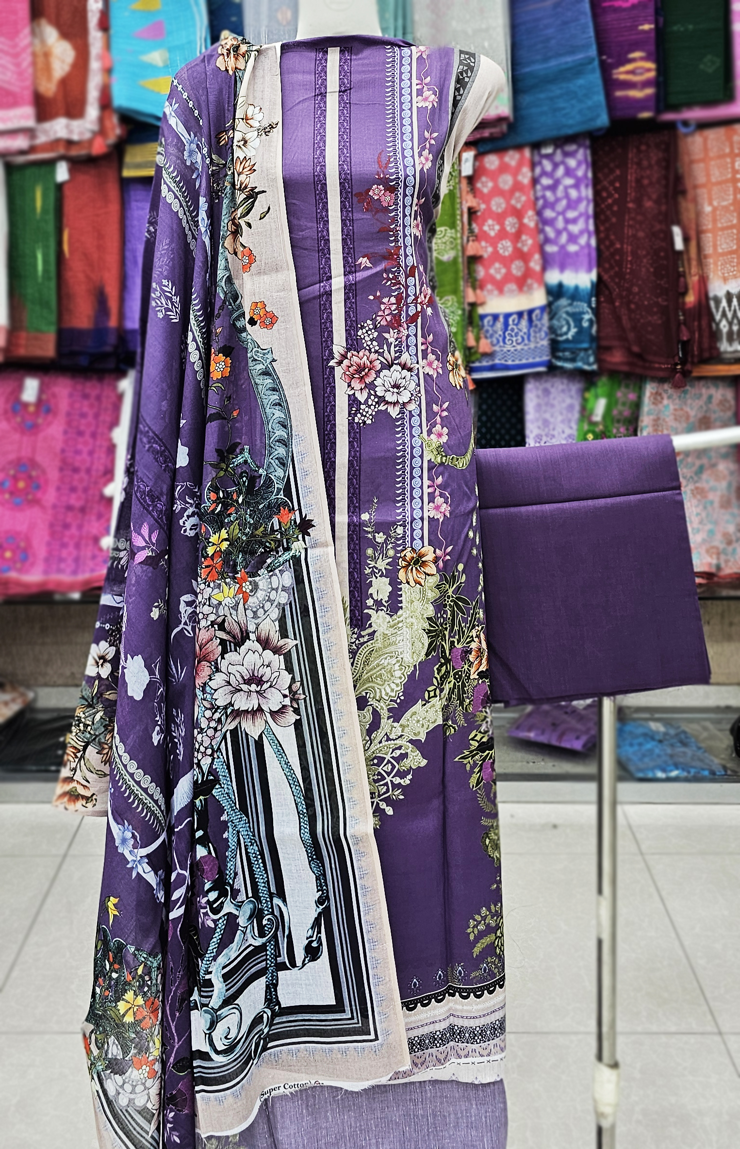 Unstitched Cotton Lawn 3 pcs