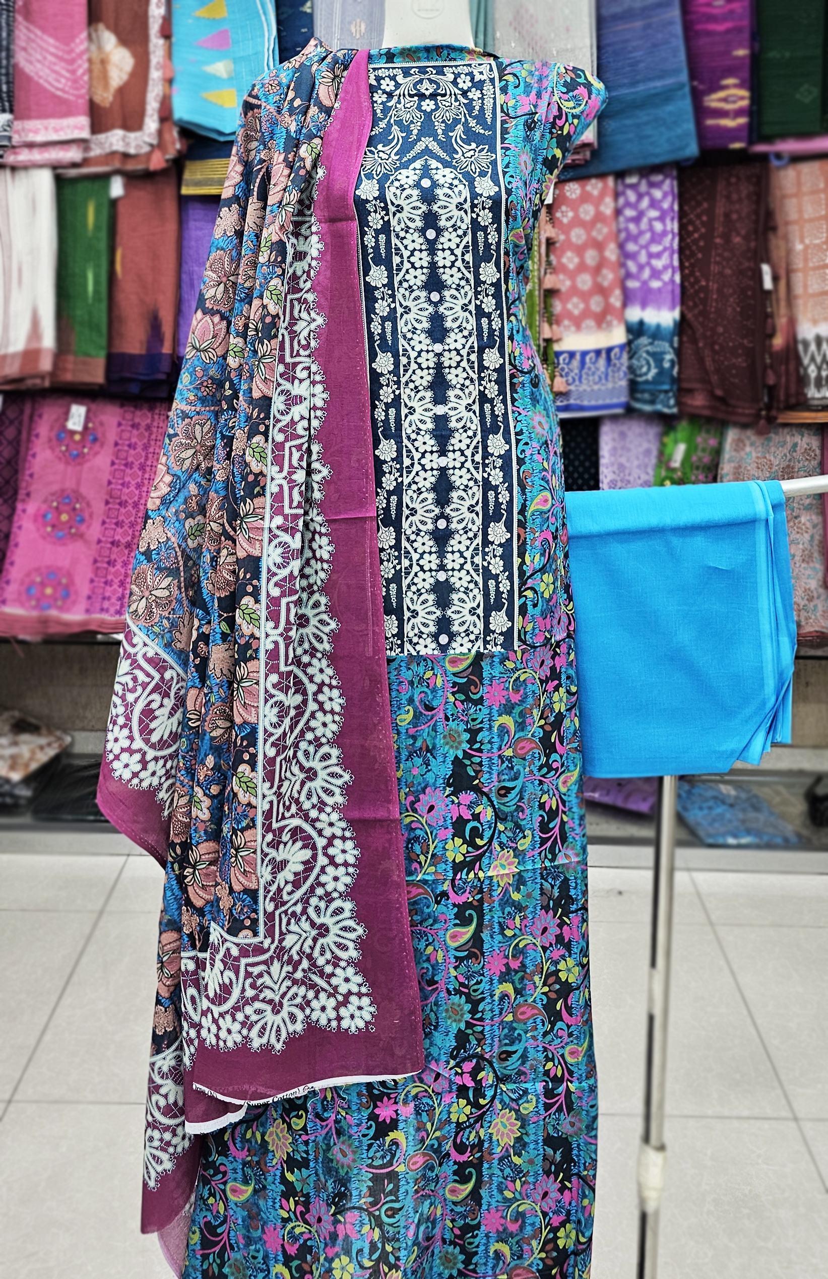 Unstitched Cotton Lawn 3 pcs