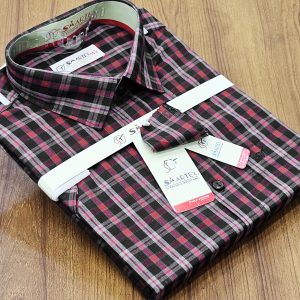 Men’s Half Sleeve Cotton Shirt (Shoulder Size : 19) Neck Size : 16.5 Made in Bangladesh)20 % off