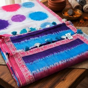 Shiburi Cotton Tie-die Batik Saree
