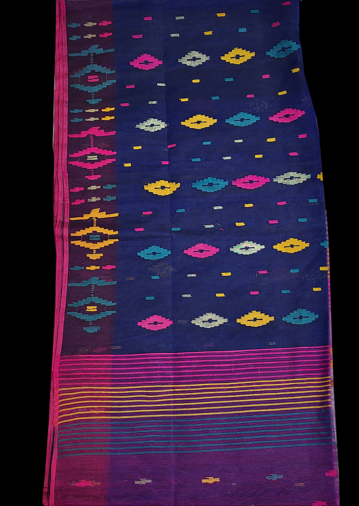 Original jamdani saree without blouse pcs(80 count ).40 % off