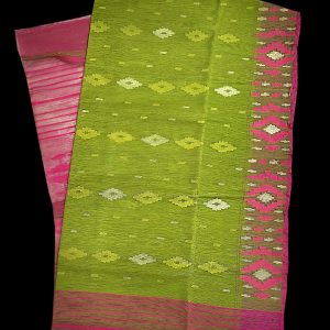 Original jamdani saree without blouse pcs(80 count ).40 % off