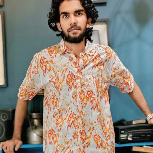 Men’s Half Sleeve Aarong cotton Shirt( Size :M)