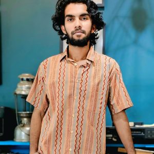 Men’s Half Sleeve Aarong cotton Shirt( Size :M)