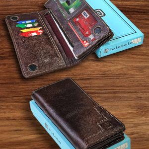 Leather Long Wallet with Box
