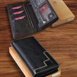 Leather Long Wallet with Box