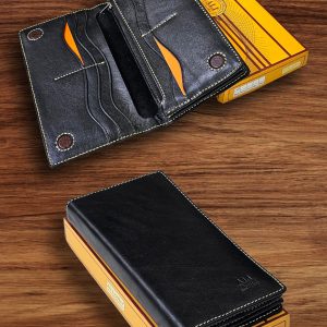 Leather Long Wallet with Box