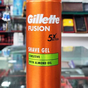 Gillette Fusion Shave Gel with Almond Oil  200 ml .Made in UK (Exp 10/27)