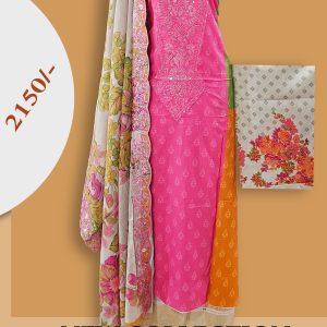 Pakistani Inspired Embroidery  Unstitched Luxury Chiffon Collection .