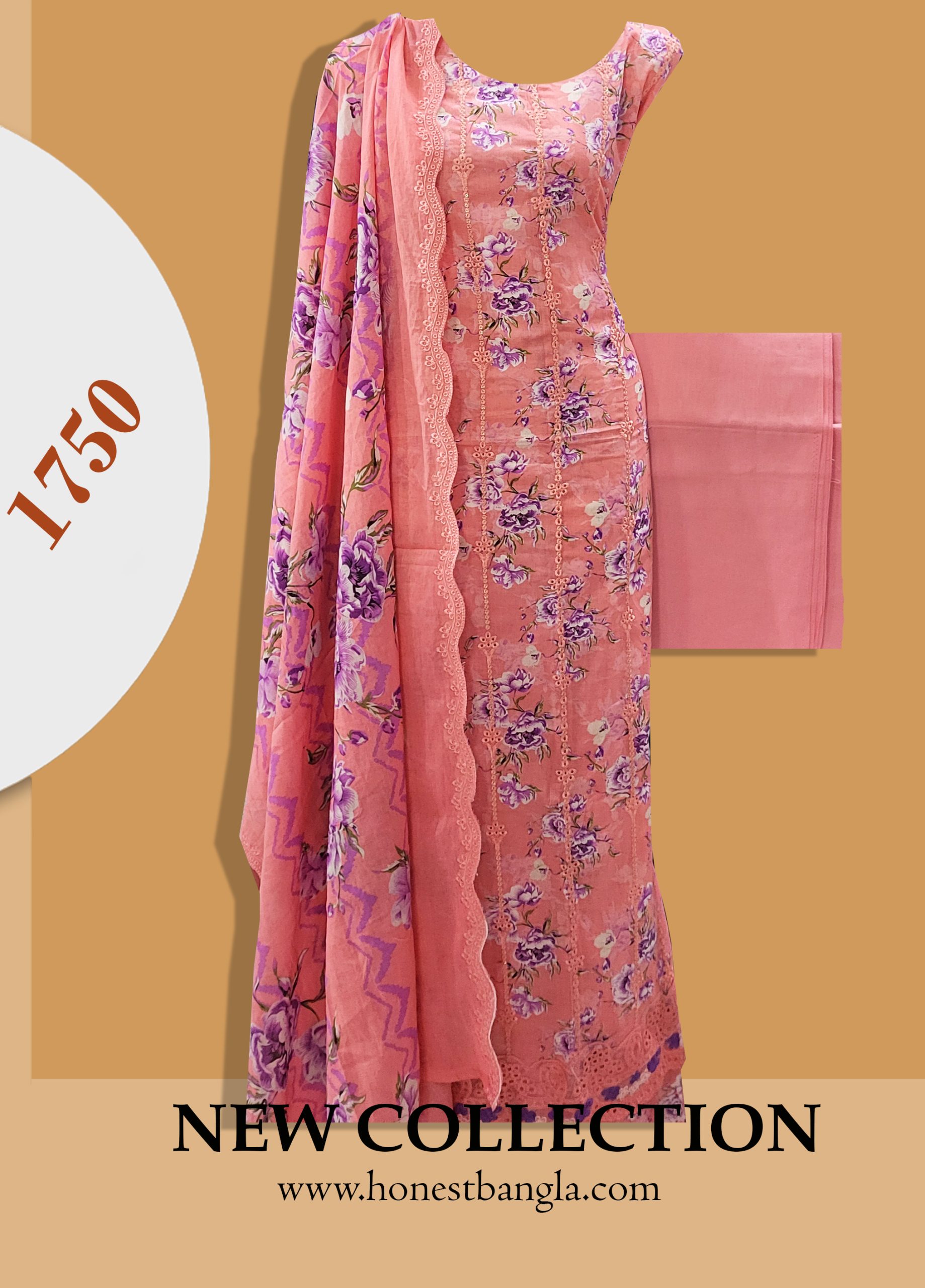 Pakistani Inspired Unstitched 3 pcs Collection .