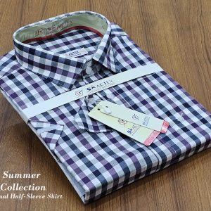 Men's Half  sleeve Cotton Shirt (Shoulder 16.5)