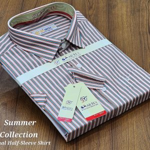 Men's Half  sleeve Cotton Shirt (Shoulder 15.5/16.5)