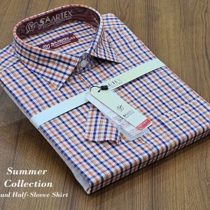 Men's Half  sleeve Cotton Shirt (Shoulder 15.5)