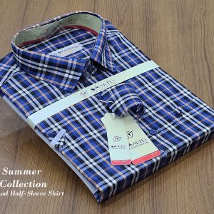 Men's Half  sleeve Cotton Shirt (Shoulder 15.5/16.5)