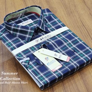 Men's Half  sleeve Cotton Shirt (Shoulder 15.5)