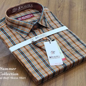 Men's Half  sleeve Cotton Shirt (Shoulder 15.5)