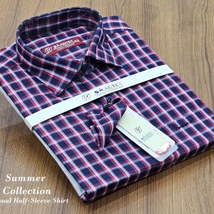 Men's Half  sleeve Cotton Shirt (Shoulder 15.5)