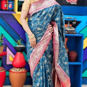Katan Saree with Blouse pcs