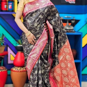 Katan Saree with Blouse pcs