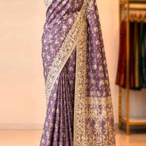 Half Silk Machine Jamdani Saree with Blouse pcs