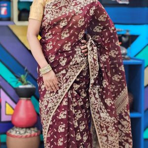 Tangail Handloom Saree without Blouse pcs