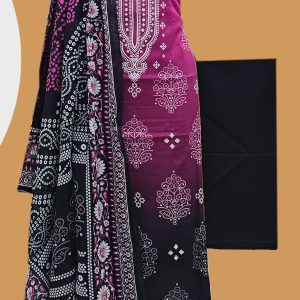 Unstitched Cotton lawn 3 pcs