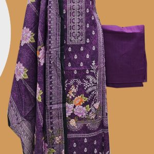 Unstitched Cotton lawn 3 pcs