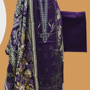 Unstitched Cotton lawn 3 pcs